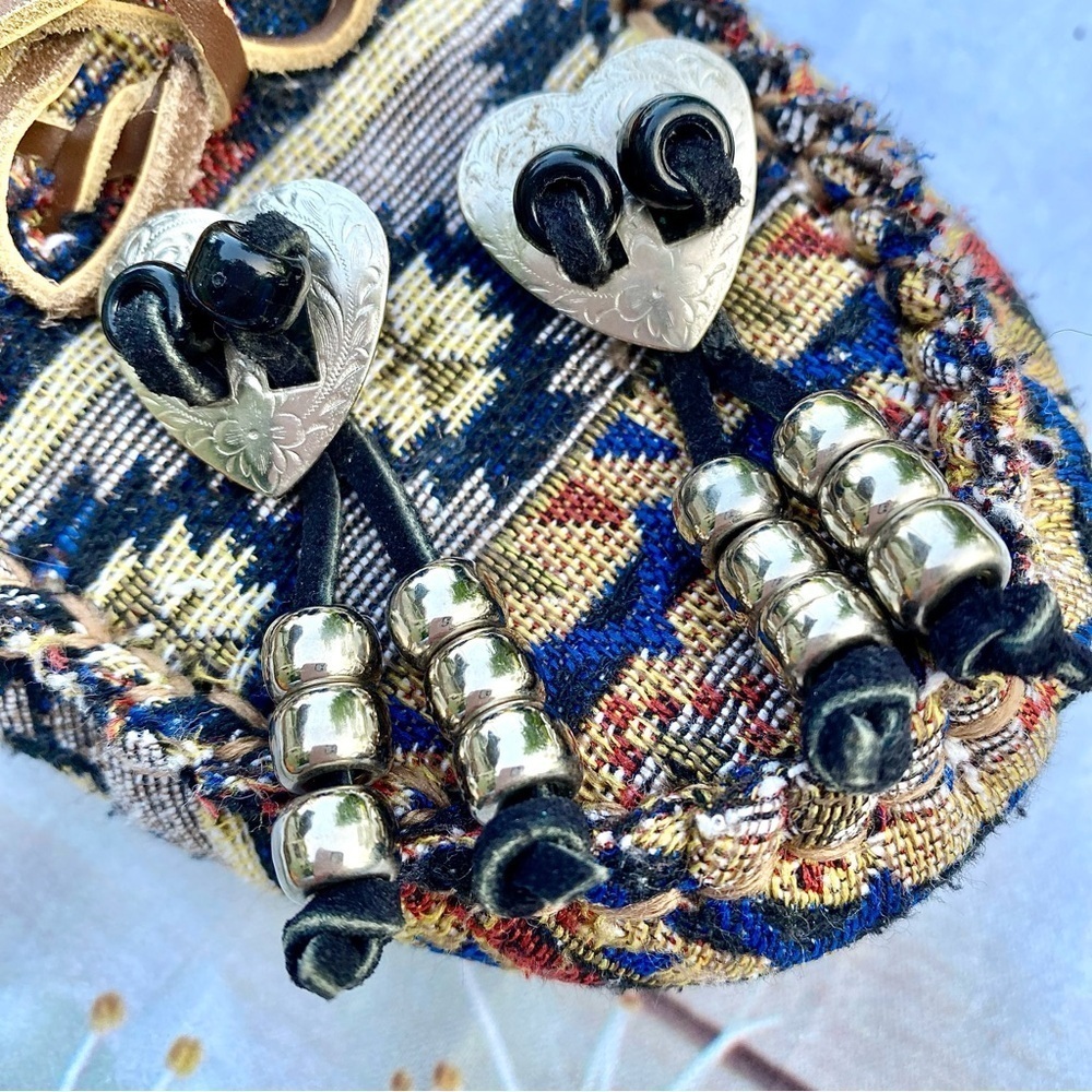 Heart Artisan cowgirl/native/concho boho intricate earrings country western vibe